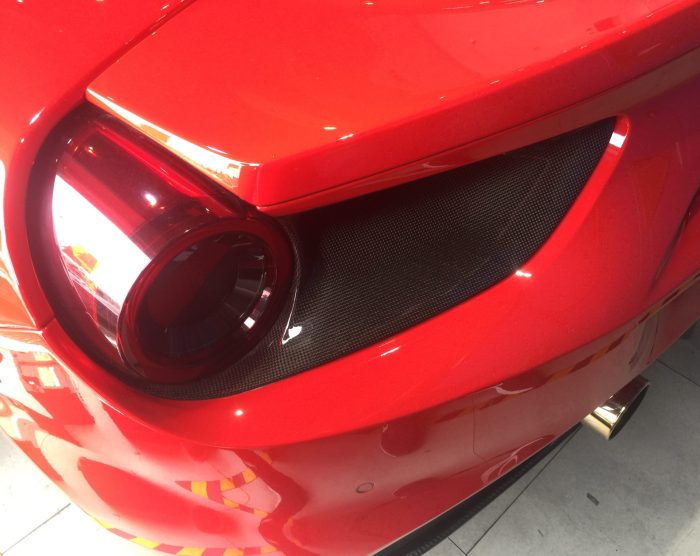 Ferrari 488 Rear Light Surround and Vent On RED